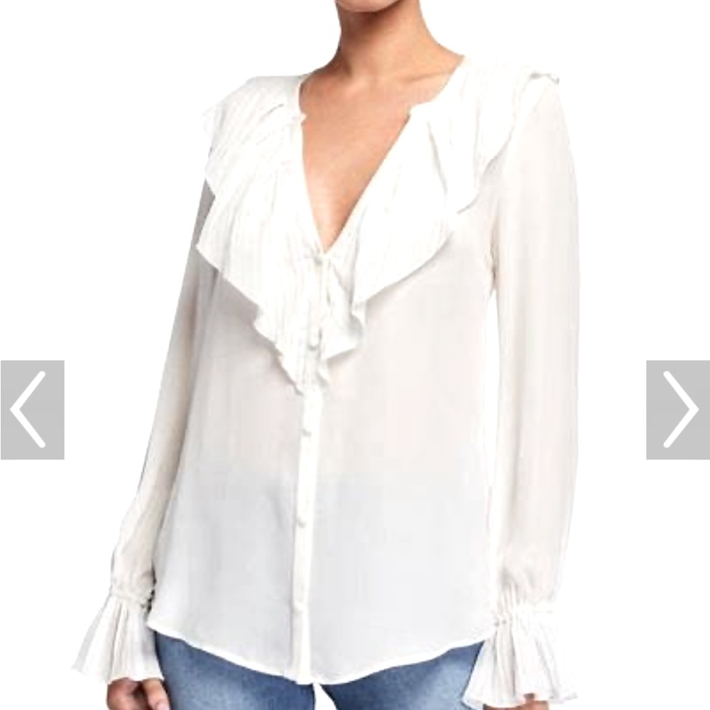 PAIGE Caprina White Blouse (XS)